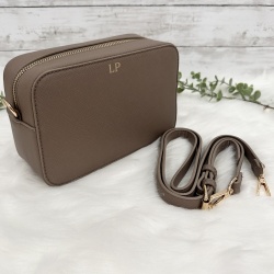 Boutique Taupe Luxury Cross Body Bag